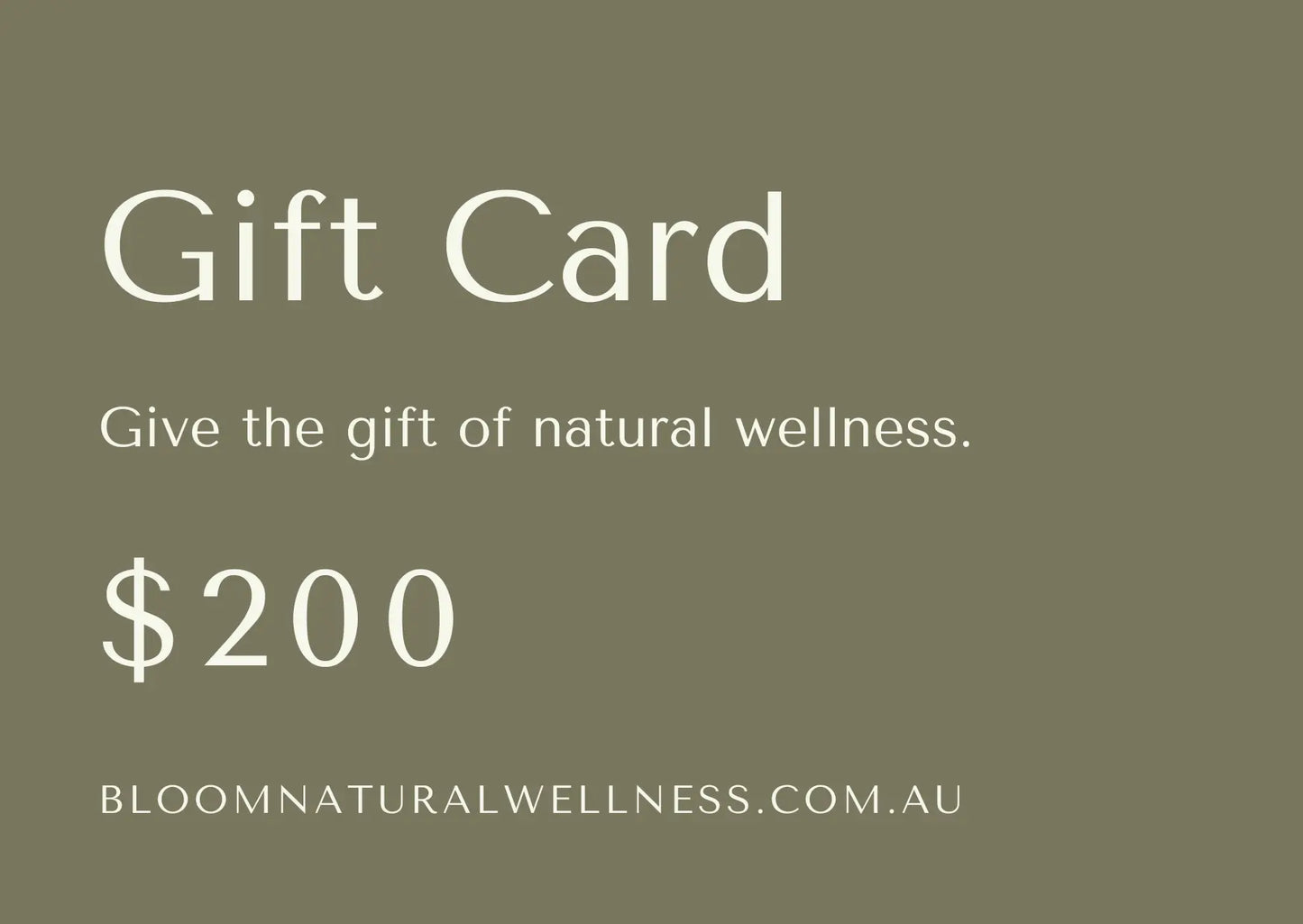 Gift Card - Bloom Natural Wellness