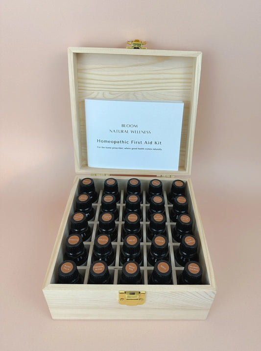 Homeopathic First Aid Kit - 25 Homeopathic Remedies - Bloom Natural Wellness